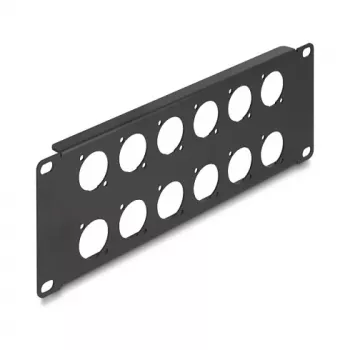 DeLOCK patch panel accessory 88054 Rack mounting 2U Black