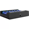 Battery charger XTAR MC6C multi-slot smart charger for cylindrical Li‑ion cells, 6‑bay, supports 18650/21700/AA, 5V input, black
