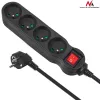 Maclean MCE180 power strip 1,4 M 4 indoor AC outlets Black