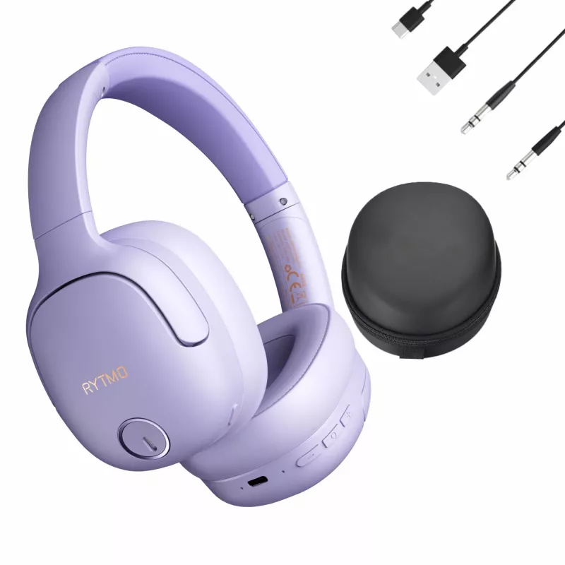 Headphones MANTA HDP1001PU Rytmo Elegance Purple over-ear wired, model HDP1001PU