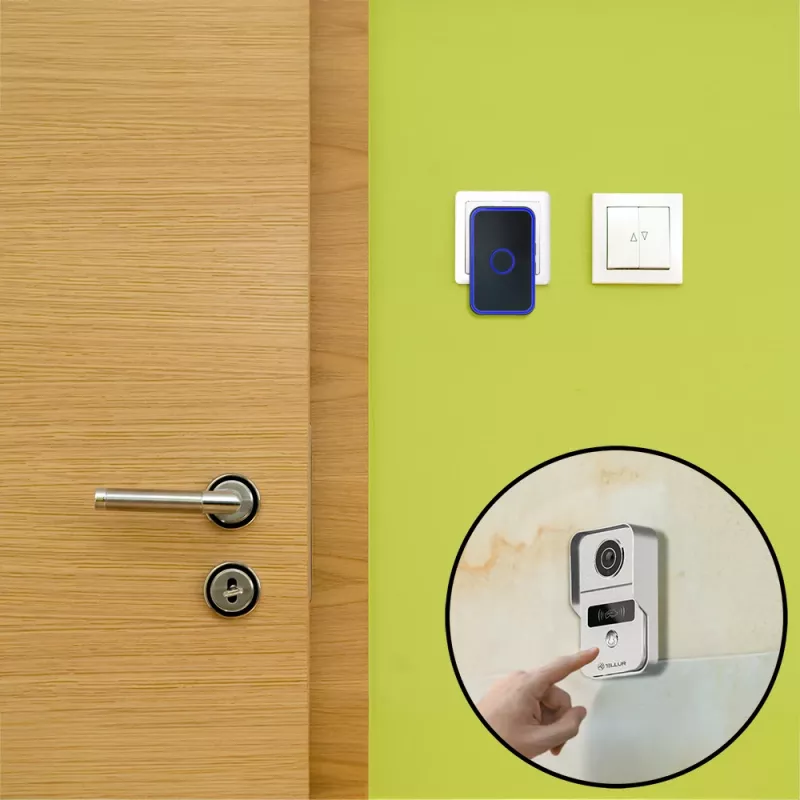 Video doorbell Tellur TLL331511 1080P with unlock function and indoor chime