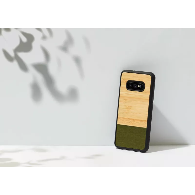Phone case man and wood SmartPhone for Galaxy S10e bamboo forest black