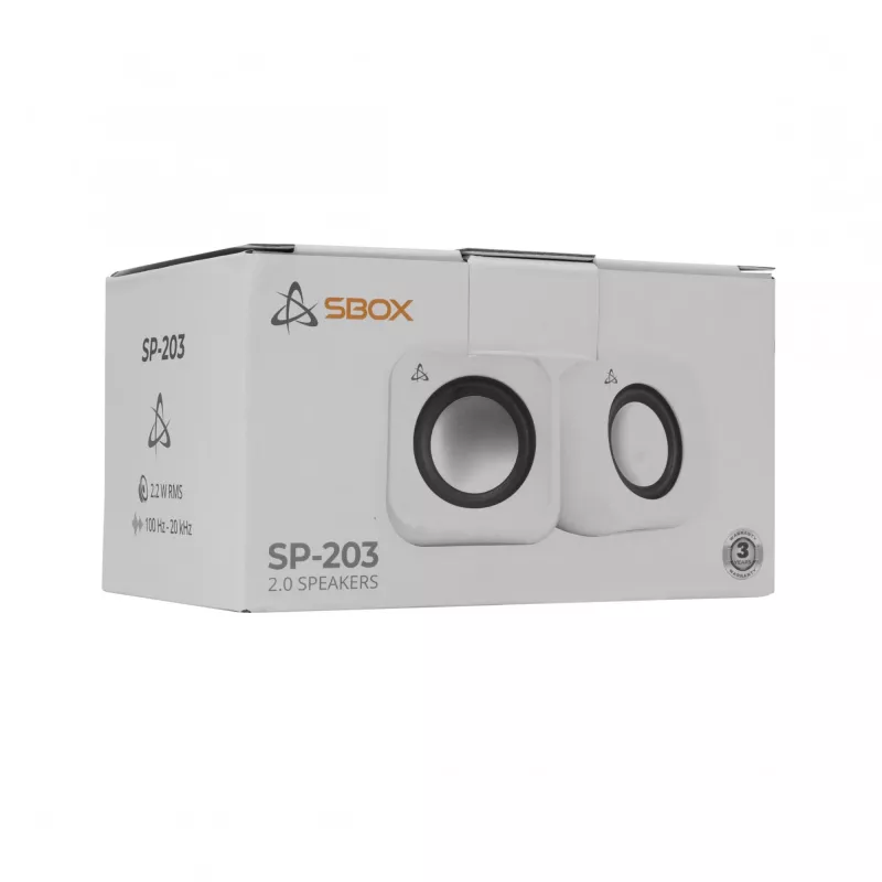 Speakers Sbox SP-203 White, 20W