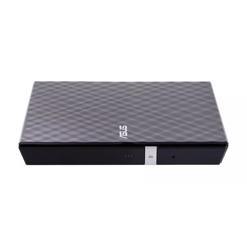 External DVD±RW optical drive ASUS SDRW-08D2S-U Lite, USB 2.0, black, 24x CD / 8x DVD, 142×142×20 mm