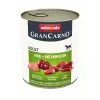 Canned dog food animonda GranCarno Original Beef & Duck 800 g, adult, wet food, gluten- and soy-free