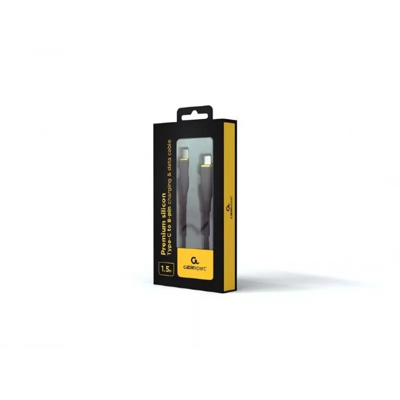 Lightning cable GEMBIRD CC-USB2S-CM8PM-1.5M-BK, 1.5 m