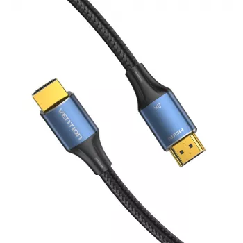 Vention Cotton Braided HDMI-A Male to Male HD Cable 8K 5M Blue Aluminum Alloy Type