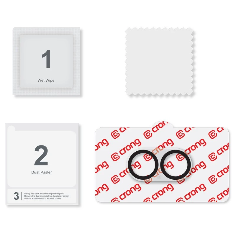 Crong camera and lens glass protector CRGLSIP1763 for iPhone 17 — camera lens cover