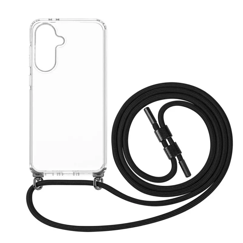 Phone case FIXED for Samsung Galaxy A36 5G — Fixed Pure Neck Case TPU, Black, lanyard-compatible