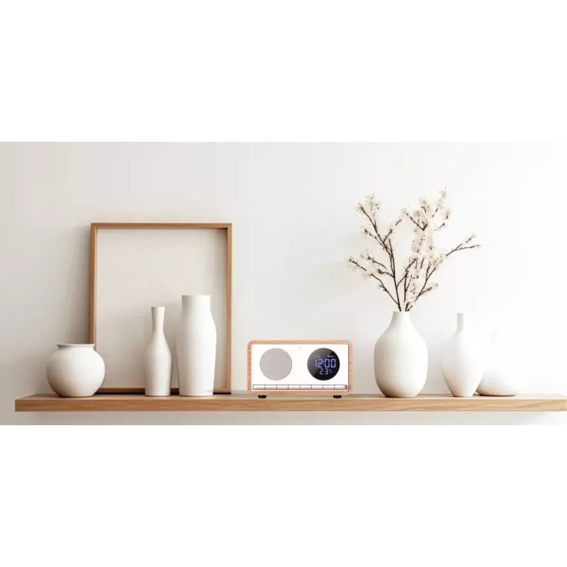 MANTA RDI912W Rimini clock radio, Bluetooth and wireless charging, white