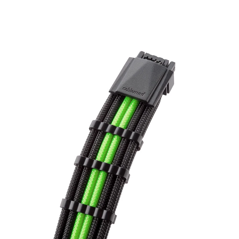 CableMod 12VHPWR to 3× PCIe ModMesh cable 45 cm, black/light green