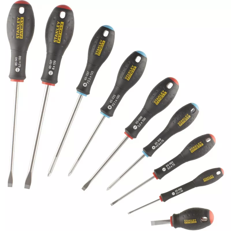 Manual screwdriver set STANLEY FATMAX FMHT65424-0 — 20-piece straight screwdrivers, flat and Pozidriv tips