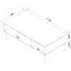 Cama PALAZZO BIS table/latrine 110x60x40 matte black