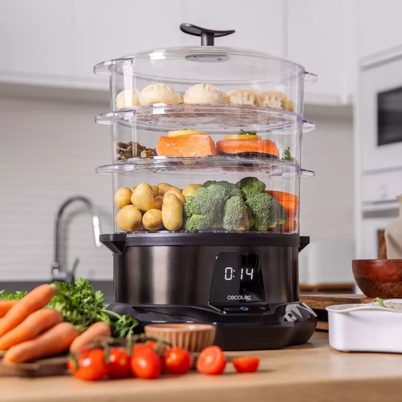 Cecotec Food Steamer | Vapovita 3000 Pro | 1000 W | Number of baskets 3