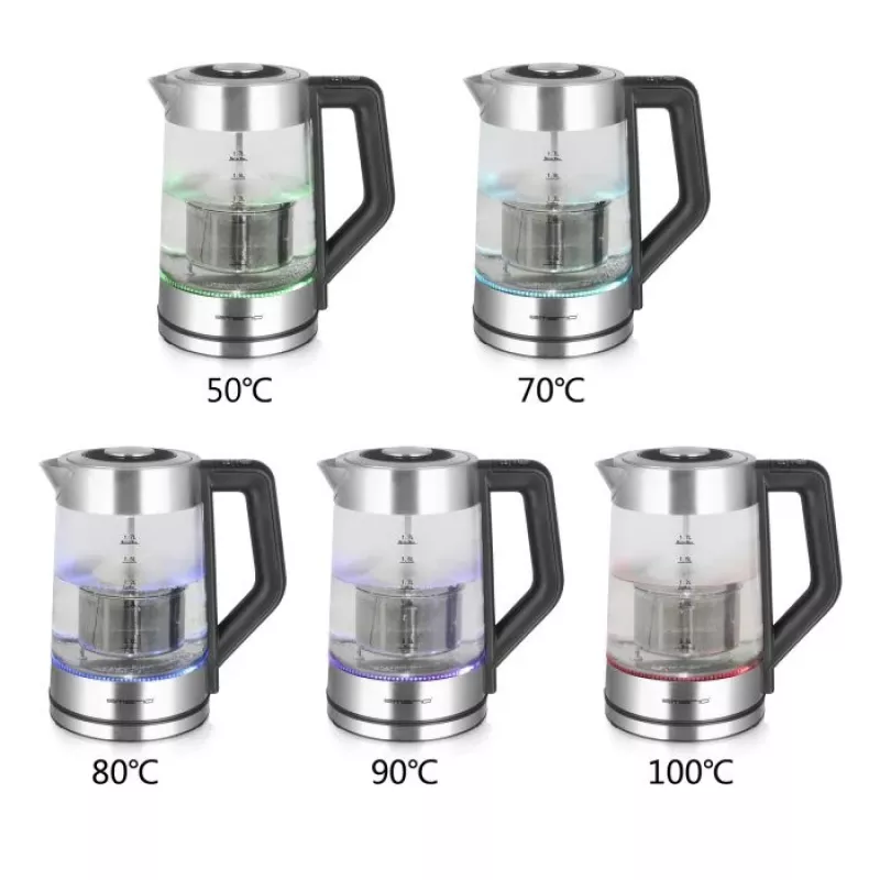 Electric kettle Emerio 1.7L 5 power settings color change