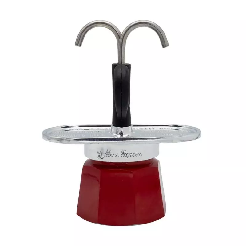 Bialetti Mini Express Magritte Moka pot Red, Silver