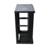 Extralink 18U 600x600 Black Wall-Mounted Rack Cabinet with Glass Door and Key Lock