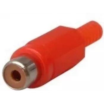 RCA Socket, Identifier Red, for Cable Diameter to 4 mm (10805B)