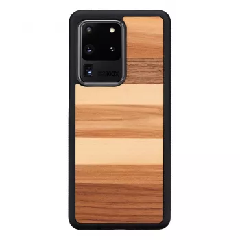 Protective phone case man and wood Galaxy S20 Ultra — black wood finish