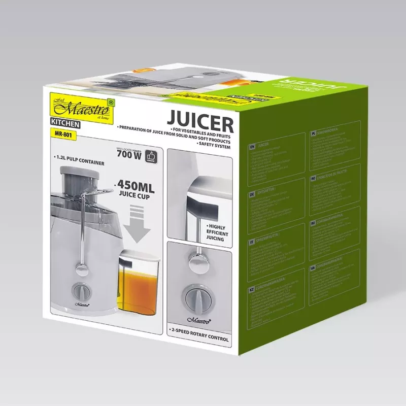 Maestro MR-801 juicer, 700 W, grey