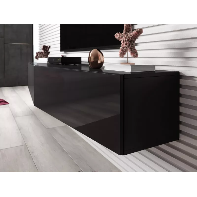Cama Living room cabinet set VIGO SLANT 6 black/black gloss