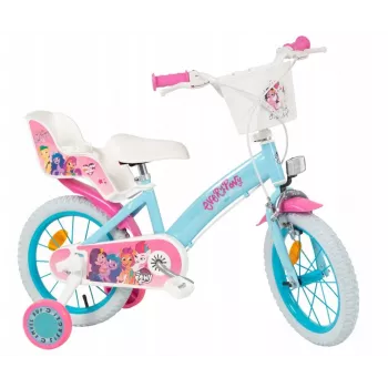 Children's bicycle Toimsa TOI1497 14 inch wheel, My Little Pony theme, for ages 4–6, 4 wheels, front/rear caliper brakes