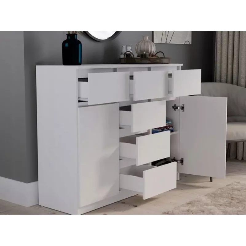 MALWA 2D6S WHITE CHEST OF DRAWERS