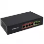 Ethernet PoE Switch QOLTEC 52296 — 4x RJ45 PoE ports, 1x RJ45 uplink