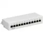 Wentronic Goobay CAT 6 Mini/Desktop Patch Panel, 12 Port, Grey - STP Shielded, Grey (69306)