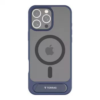 Phone case Torras Pstand Series for iPhone 16 Pro — Blue slim lightweight protective cover