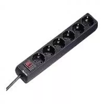 Hama 00030394 surge protector Black 6 AC outlet(s) 230 V 1.4 m