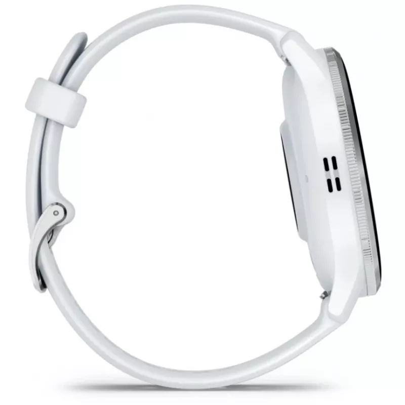 Smartwatch GARMIN Venu 3 — 1.4 inch AMOLED, 45 mm case, GPS, Wi‑Fi, 8 GB, Silver/White, silicone band