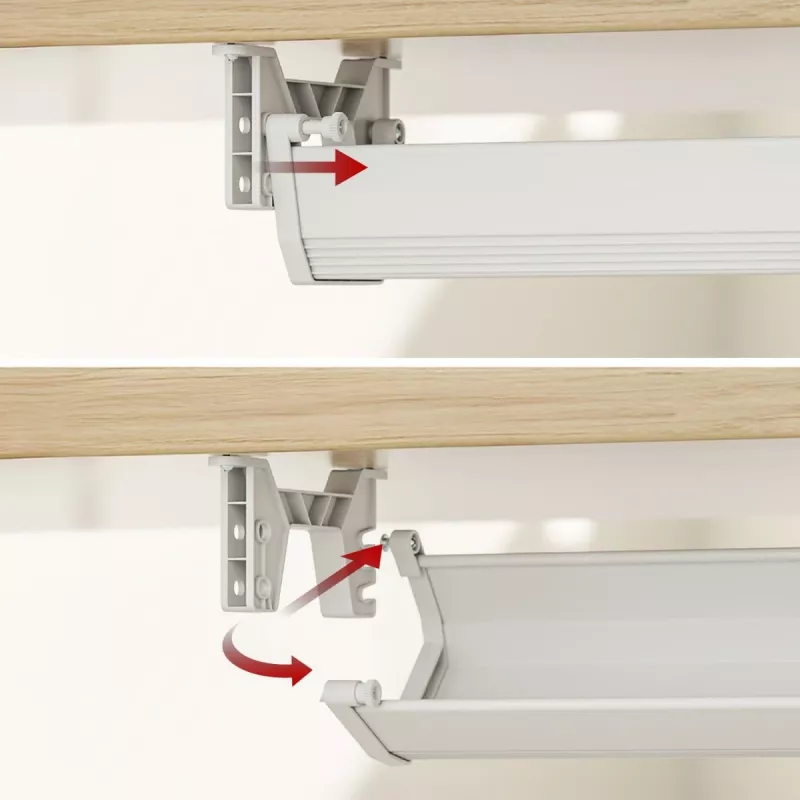 Maclean under-desk cable/extension organizer, max. load 5kg, white, MC-106 W