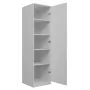 Wardrobe Top e Shop SD-50 BI with 5 shelves, 1 door, white frame