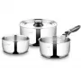 Cookware set LAMART LT1009 — 5-piece non-stick, stainless steel, sandwich base, heat-resistant