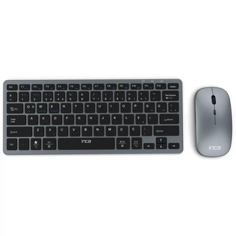 INCA IBK-572BT wireless keyboard and mouse set, grey