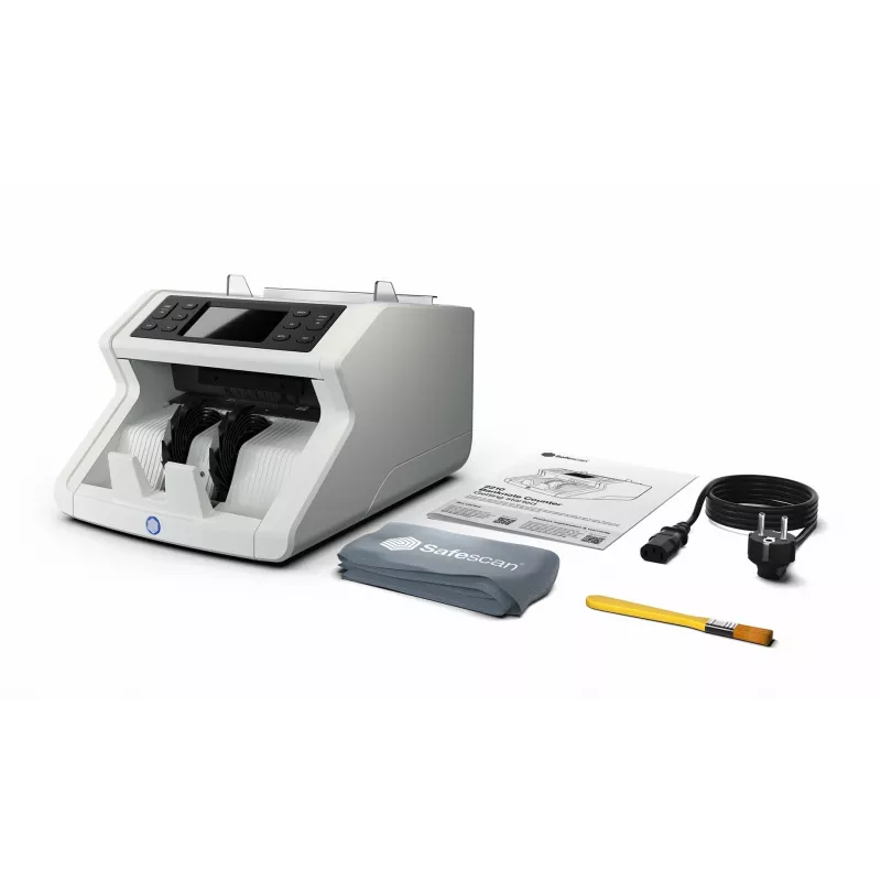 Banknote counting machine Safescan 2210 G2 White LCD display AC 220-240V