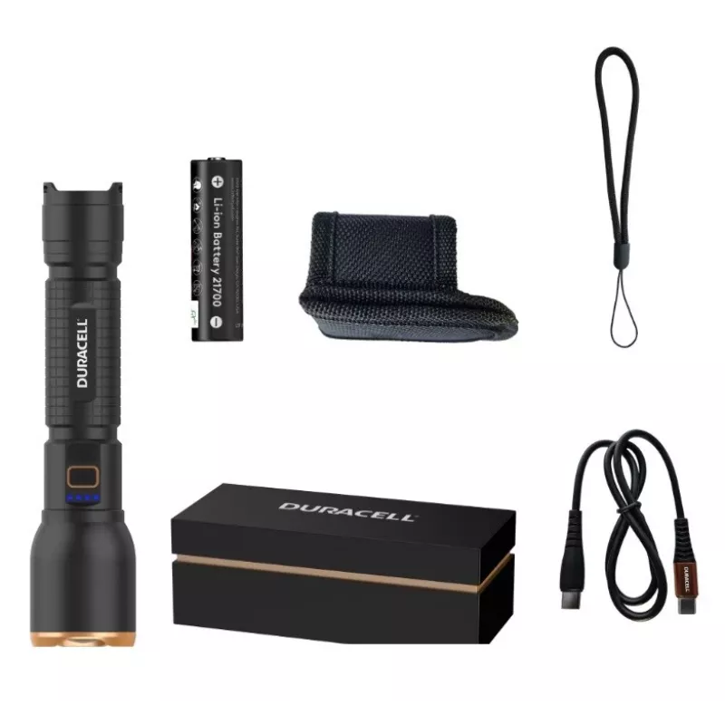Flashlight Duracell DF3000R, black