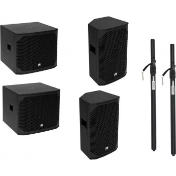 PA set Omnitronic AZX aktiv M/L 200W, active loudspeaker set by Omnitronic, model 20000644