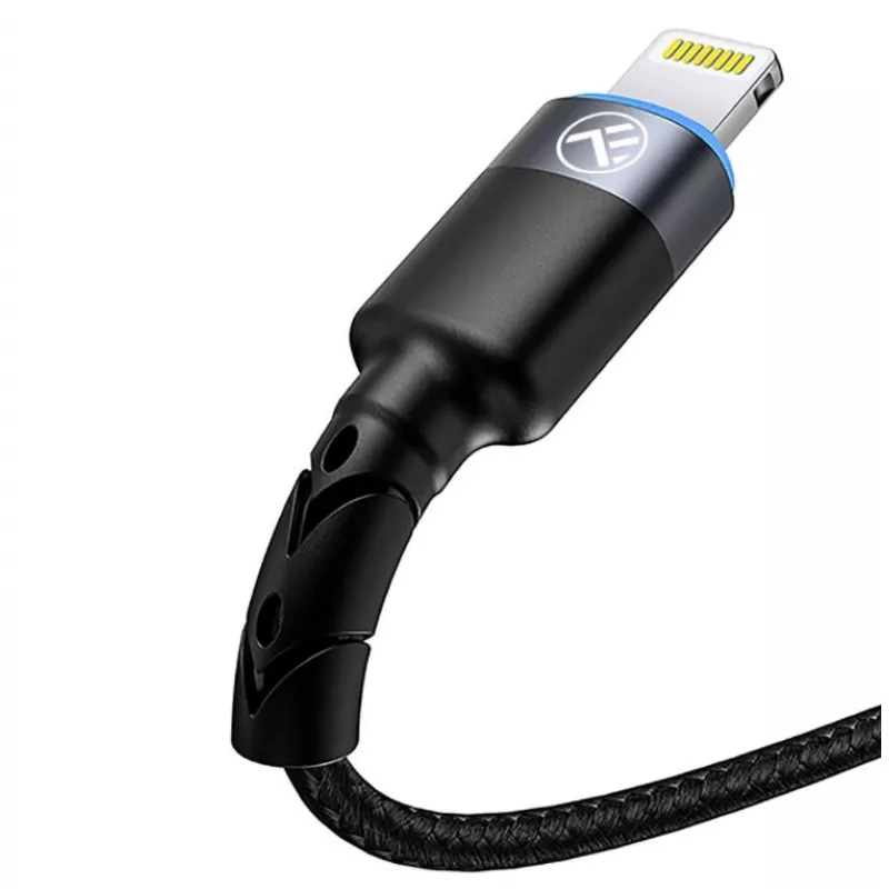 USB to Lightning data cable Tellur 1.2 m nylon braided black
