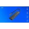 USB hub SAVIO AK-54 — 4 x USB-A (USB 3.2 Gen 1), USB-C host, black