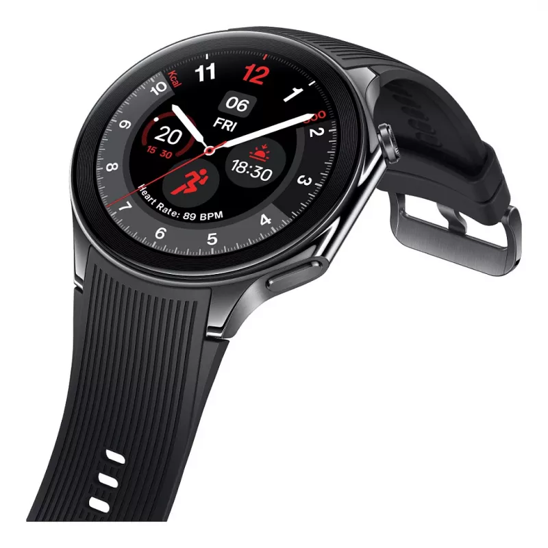 OnePlus Watch 2 - 46 mm - smart watch with strap - Fluoroelastomer - Wrist size: 140-210 mm - Display 3.63 cm (1.43)