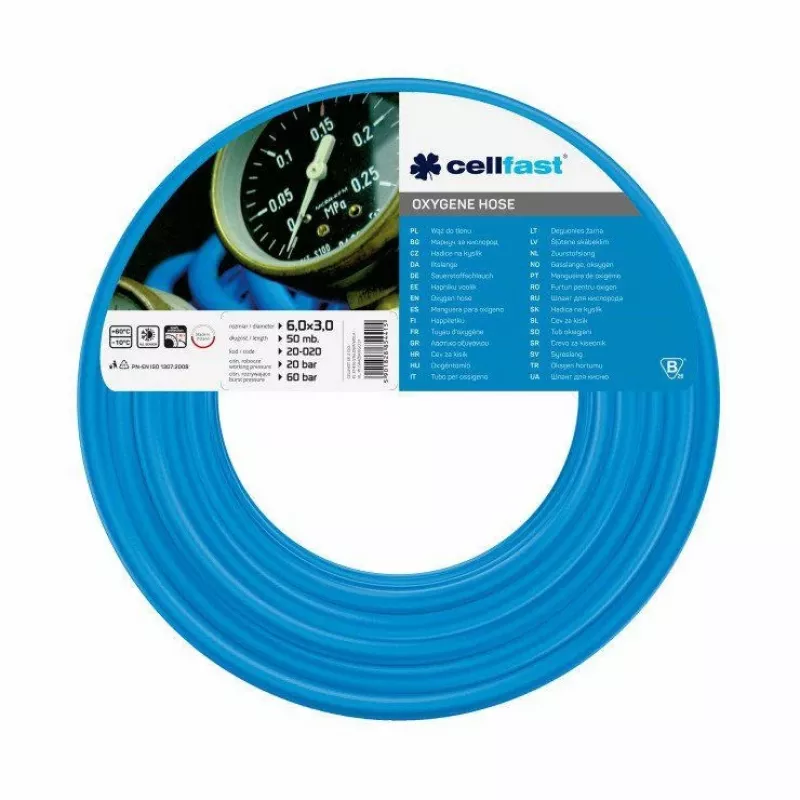 Cellfast CF20020R oxygen hose for welding, 6 mm, 50 m