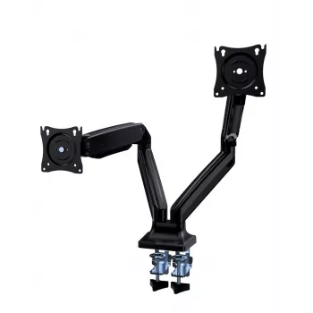 Monitor mount stand GEMBIRD MA-DA2-03 for up to 35 inch screens, clamp, VESA 75x75–100x100, 20 kg, black, dual-display