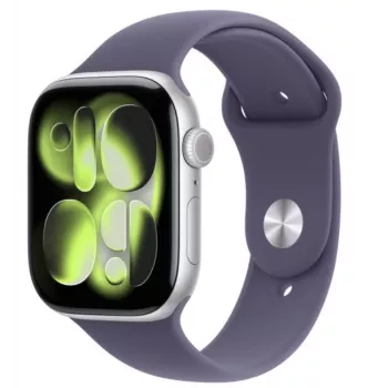 Apple Watch Series 11 GPS + Cellular 42mm Silver Aluminium Case with Purple Fog Sport Band - M/L