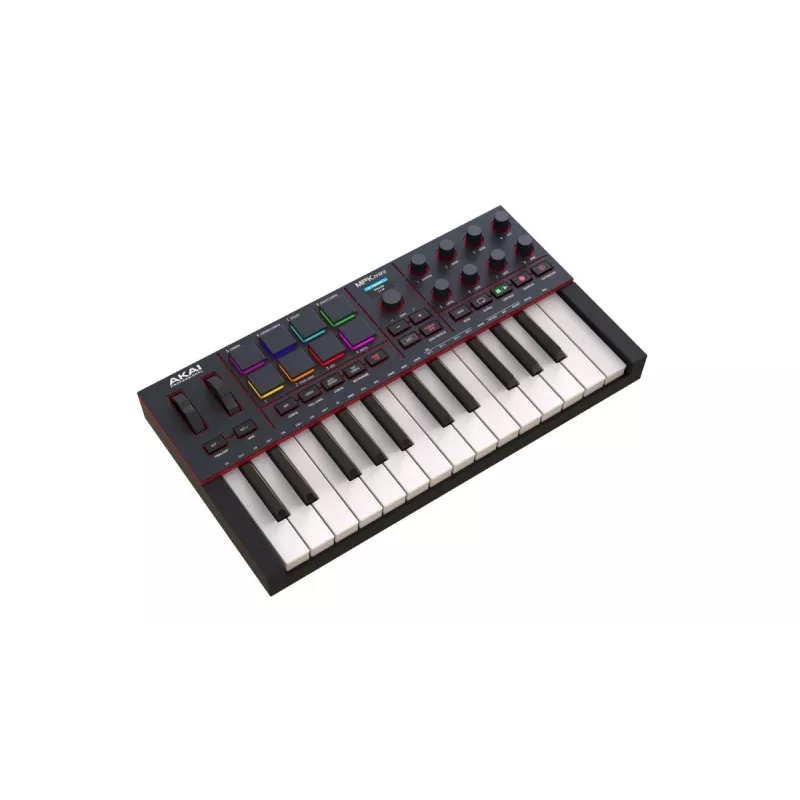 MIDI keyboard AKAI MPK MINI 4 Black — 25 keys, 8 pads, 8 encoders, arpeggiator, USB-C, MIDI out
