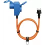 Goobay Camping Adapter Lead 1,5 m orange CEE-Plug to Grounded Plug Coupling IP44