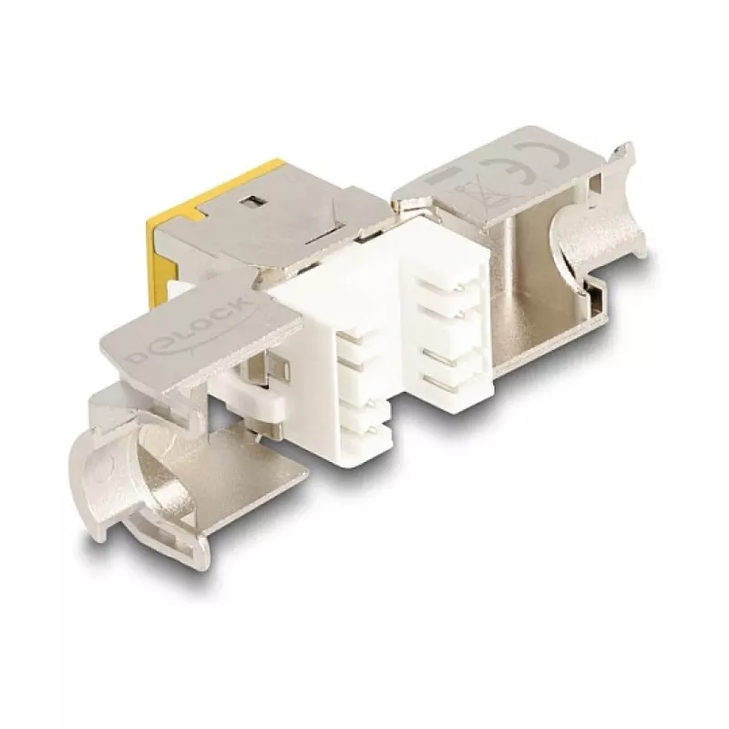 DeLOCK keystone module 88111 Flat Yellow RJ-45 10 pcs
