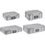 Storage box allit ProfiPlus EuroCarry 417 — grey polypropylene with lid