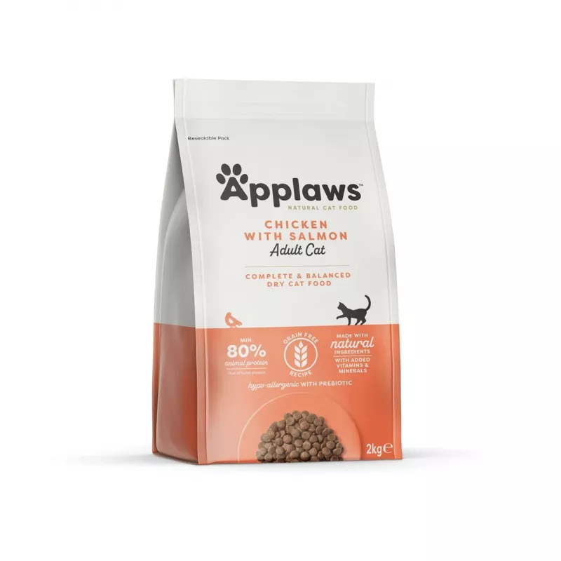Applaws dry cat food, chicken with salmon, 2 kg